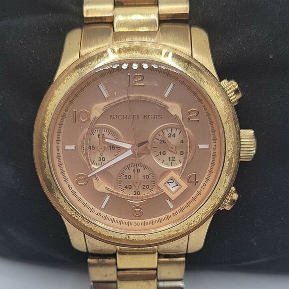 Michael Kors Runway MK8096 Men's Stainless Steel Analog Quartz Dial Watch BC838 - Picture 1 of 10